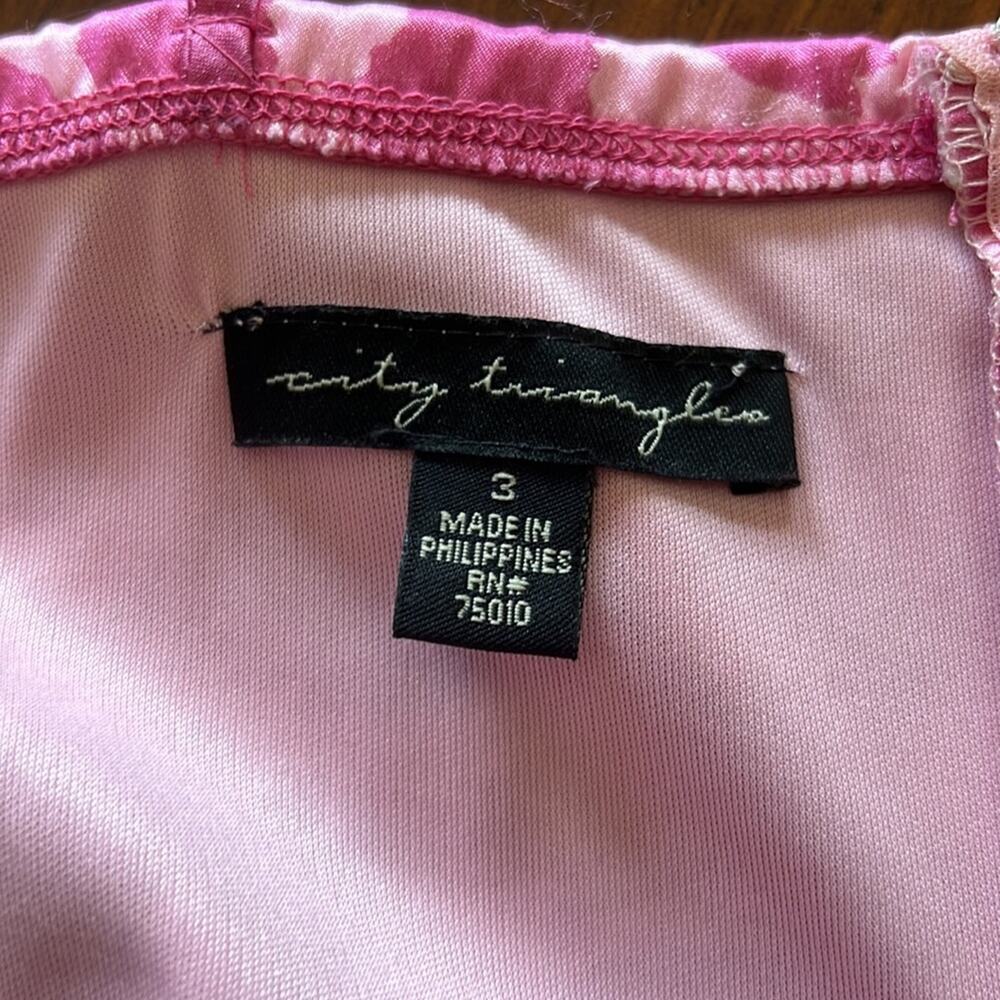 City Triangles Juniors Size 3 Pink Satin Animal Print Special Occasion Dress - Picture 4 of 12